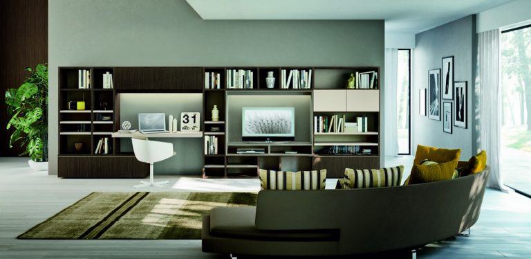 Parete e contenitore per soggiorno